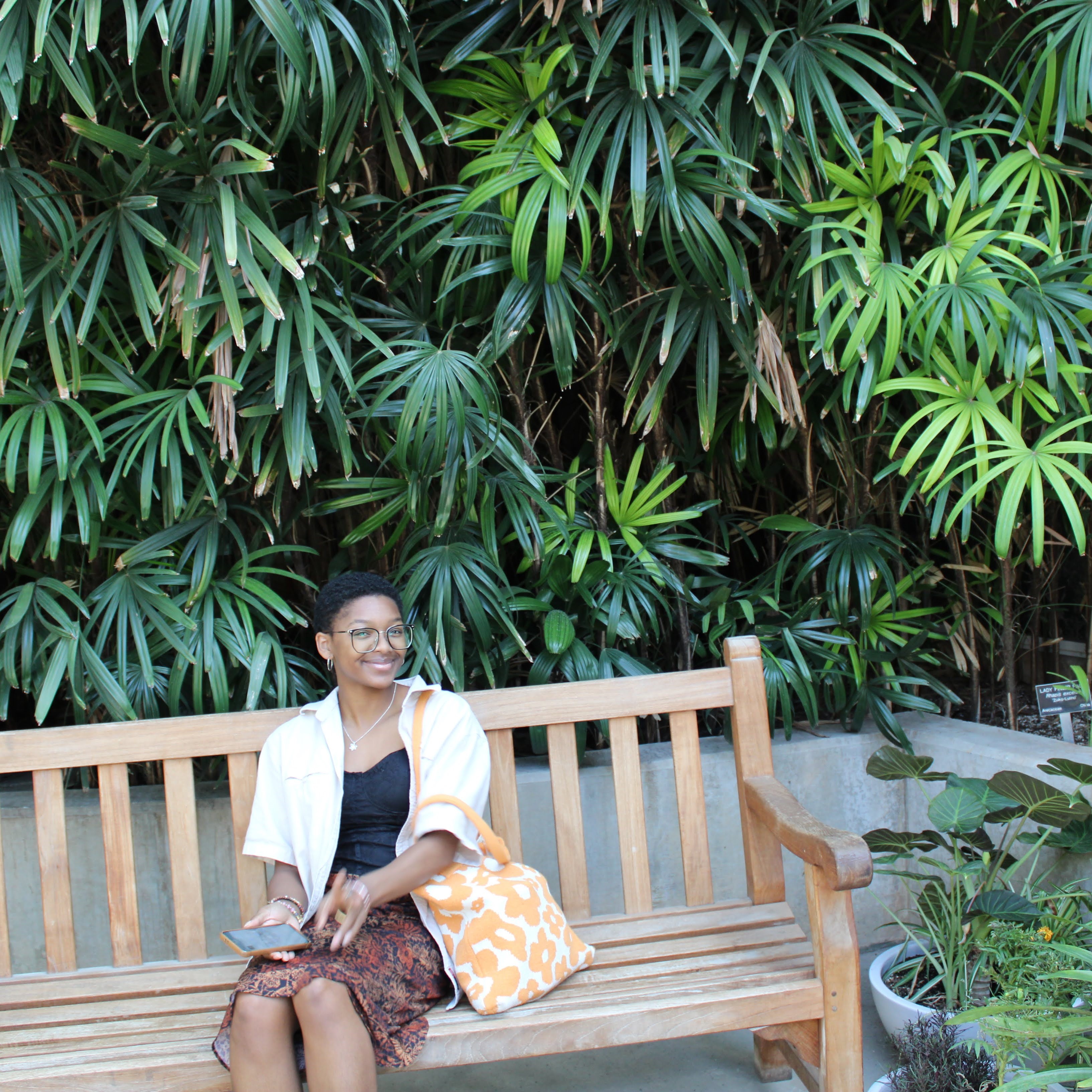 at the botanical garden